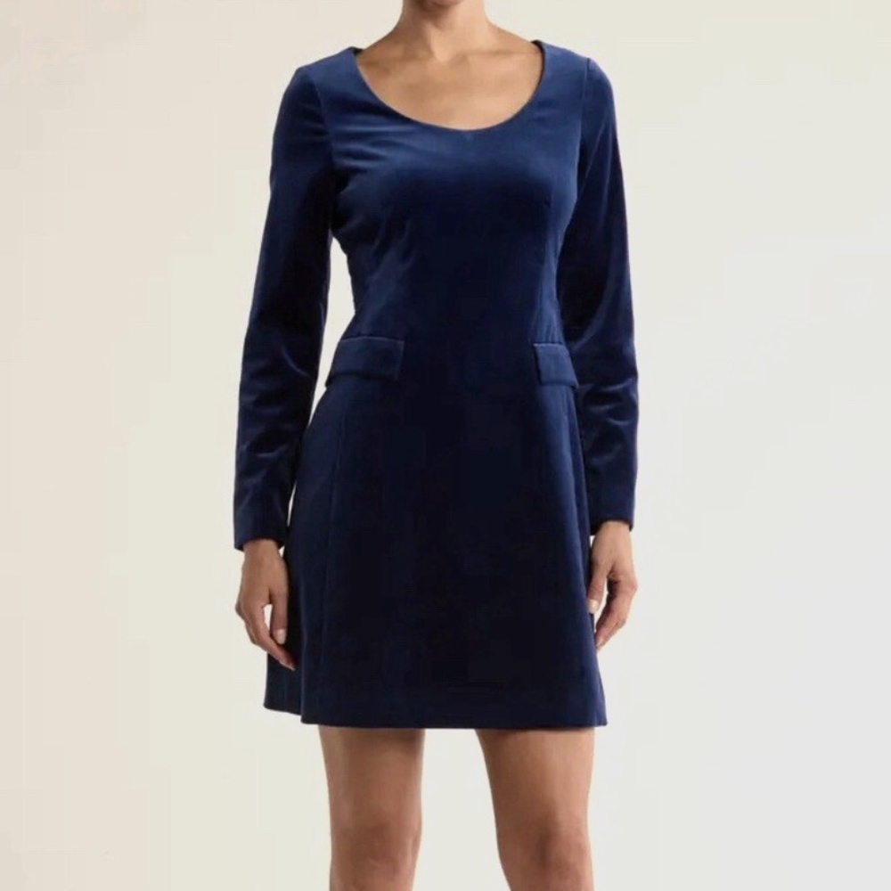 NWT Theory Stretch Velvet Scoop Neck Dress, Size 10